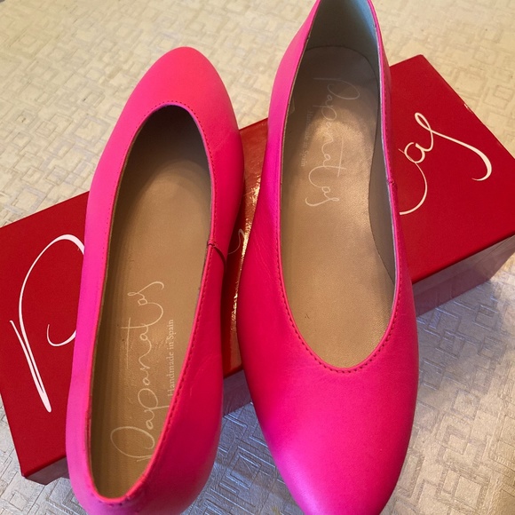 Papanatas size 35 pink neon pointed flat - Picture 1 of 2